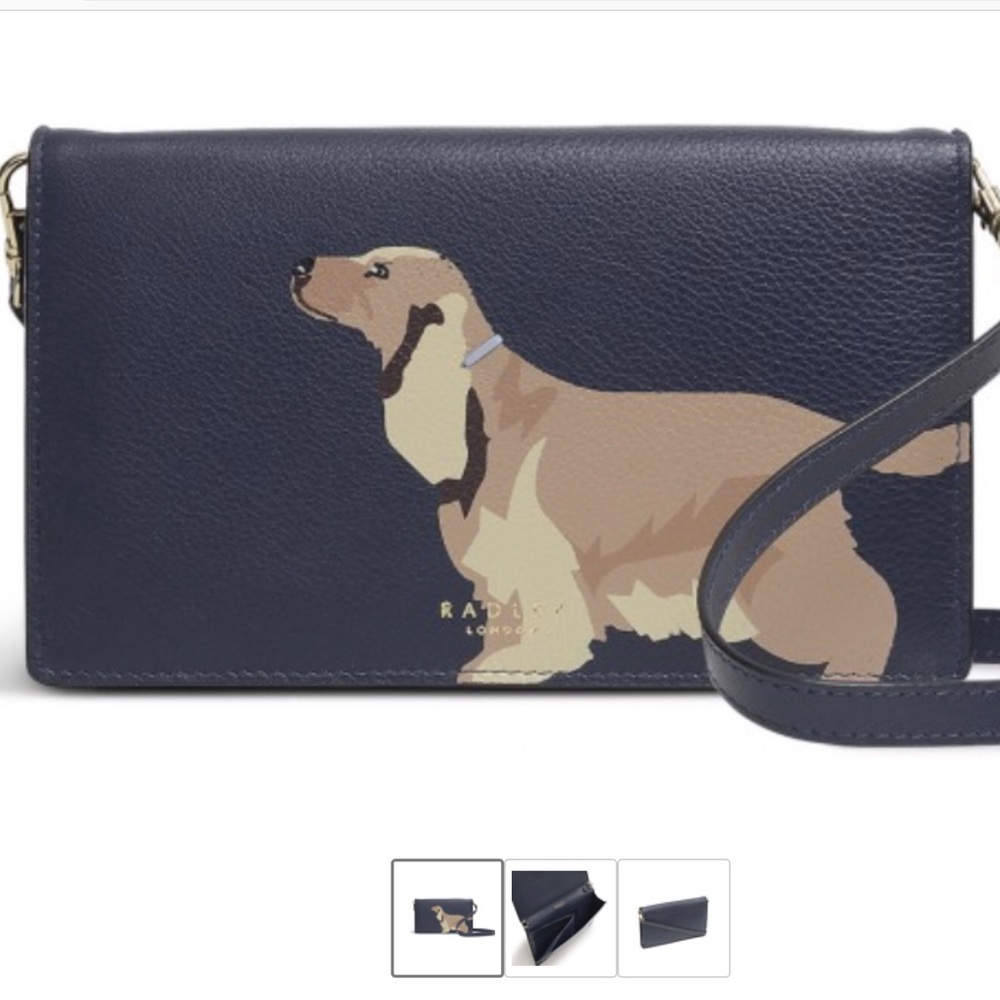 RADLEY LONDON RADLEY & FRIENDS BAXTER SPANIEL LGE SLIM FLAPOVER WALLET C…